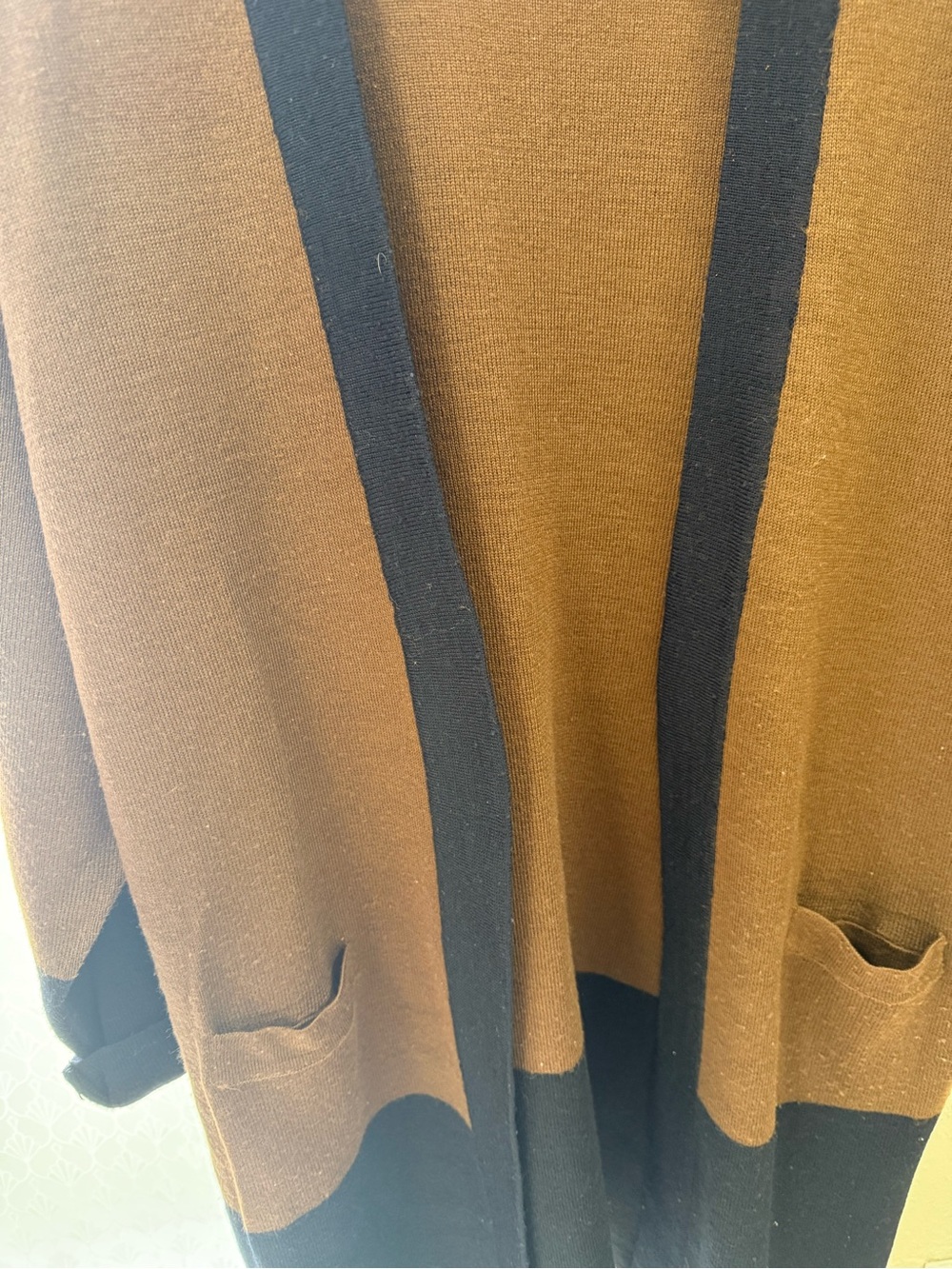Women’s Two-Tone Brown and Black Utility Jacket Cardigan